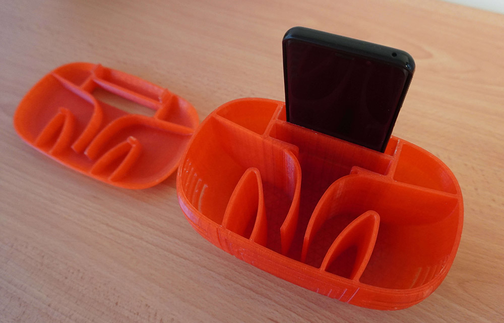 3d printed smart phone boom box internal